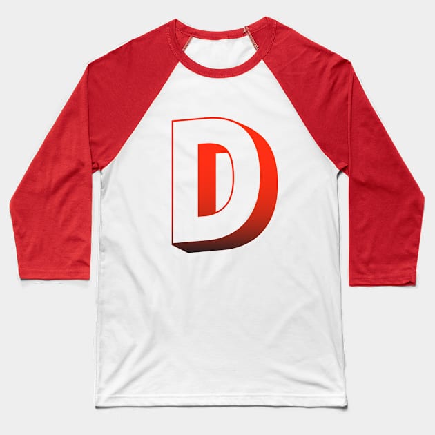 Letter D Letter Art Baseball T-Shirt by EKSU17